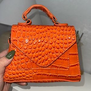 Mini Orange Satchel Bag